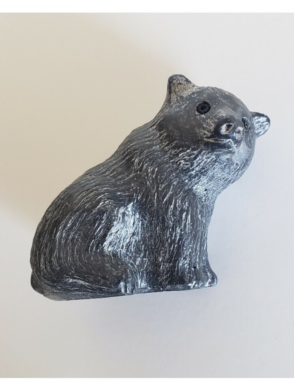 Edmund Wolf Figurine Bear Cub A Wolf Original Hand Made Canada Vintage